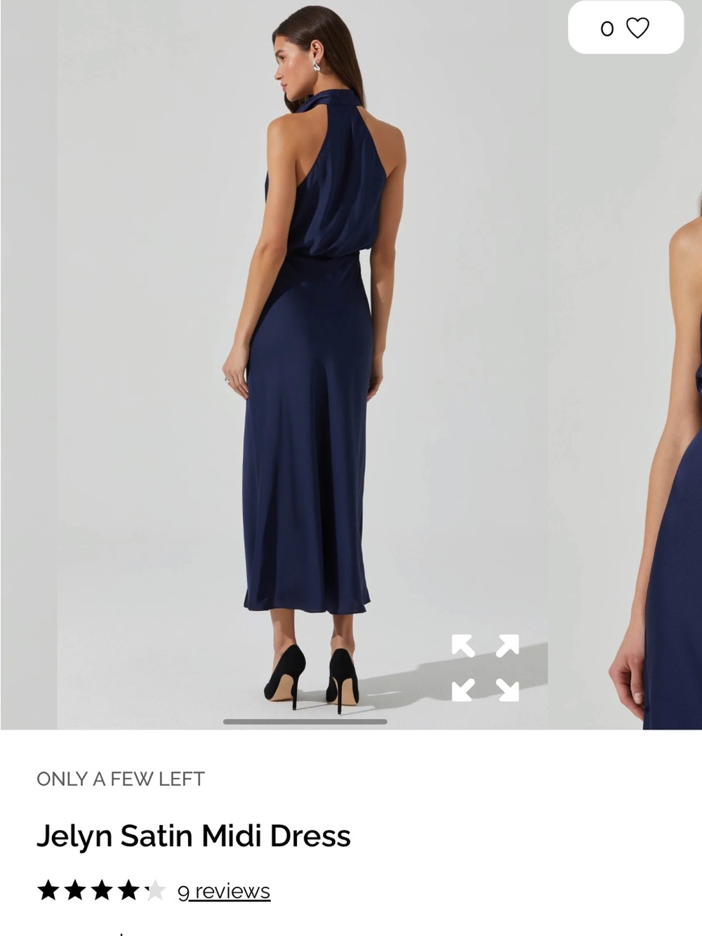 Navy ASTR the Label Jelyn Satin Midi Dress - Picture 7 of 8